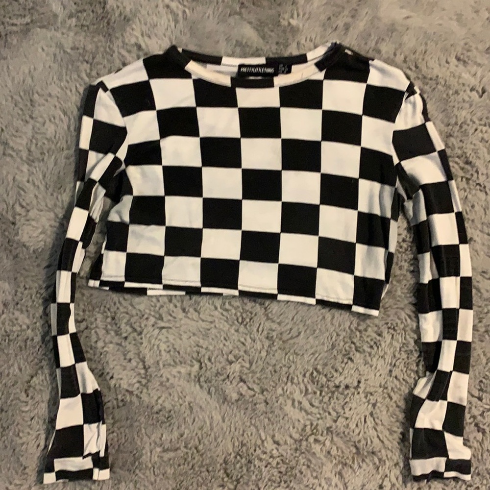 PLT Checkered Crop Top